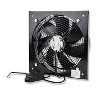 POWERSTAR ELECTRICALS Extractor comercial de ventilación industrial axial, ventilador de placa de aire, ventilador de placa de aire negro de metal resistente con regulador de control de velocidad (450