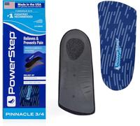 Powerstep Insoles, Pinnacle 3/4 Thin, Arch Pain Relief Insole, For Tight Shoes, Arch Support Orthotic for Women and Men, azul, 5-6 1/2 Mens/ 7-8 1/2 Womens