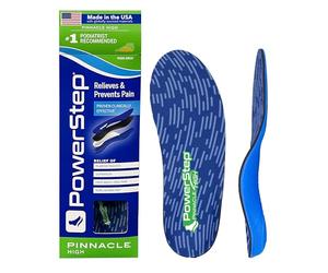 PowerStep Pinnacle High Arch Orthotics Insoles, High Arch Pain Relief, Plantar Fasciitis Relief, Supination, Supports Foot, Arch & Heel Pain, Made in The USA (Men's 5-5.5 / Women's 7-7.5)