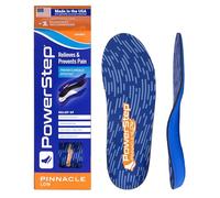 PowerStep Plantillas, Pinnacle de arco bajo, plantilla para aliviar el dolor de pies planos, ortopédica de soporte de arco bajo para mujeres y hombres, Azul/Naranja, Men's 10-10.5 / Women's 12