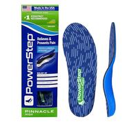 Powerstep Pinnacle - Plantilla para hombre, color azul, talla 10-10,5, mujer 12, Fábrica, Men's 4-4.5 / Women's 6-6.5