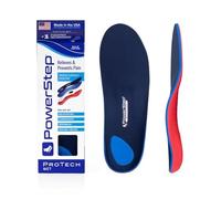 PowerStep ProTech Met - Plantillas ortopédicas de longitud completa para zapatos de grado médico para fascitis plantar + dolor de pie metatarsiano, soporte de arco rígido y máxima amortiguación para