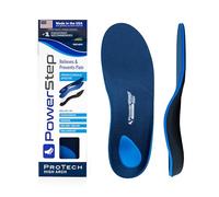 PowerStep ProTech - Plantillas ortopédicas altas de longitud completa, insertos de soporte de arco alto de grado médico para alivio de la fascitis plantar, fabricadas en Estados Unidos, máxima