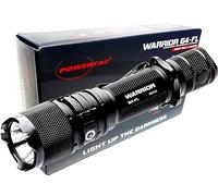 PowerTac Warrior G4-FL - Linterna táctica de mano de 4200 lúmenes (haz ancho), impermeable, recargable por USB y linterna LED magnética de doble carga