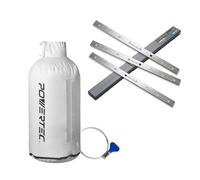 POWERTEC 13 Inch Planer Blades 3pcs for DeWalt DW735, DW735X Planer, Replacement for DW7352 Planer Knives, and 30 Micron Filter Dust Collector Bag w/4" Key Hose Clamp, Fits Woodworking Machine (12842)