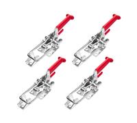 POWERTEC 20340-P2V Abrazaderas de palanca de bloqueo automático con perno en U ajustable de alta resistencia, capacidad de sujeción de 40000 a 2000 libras, paquete de 4