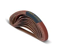 POWERTEC 401804 Correa de lijado de óxido de aluminio de grano 40 de 1/2 pulgada x 18 pulgadas, paquete de 20