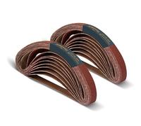 POWERTEC 401818-P2 Bandas de lijado de 1/2 x 18 pulgadas, correa de lijado de óxido de aluminio de grano 180 para lijadora de cinturón de archivo de aire, carpintería, pulido de metal, 40 unidades