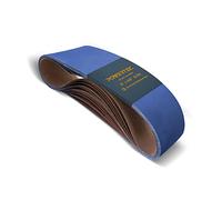 POWERTEC 6 correas de lijado de circonita de 48 pulgadas, 3 de cada uno de los granos 36/100/120, 9 unidades, surtido de bandas de lijado para lijadora de banco, lijadora de banda y disco, carpintería