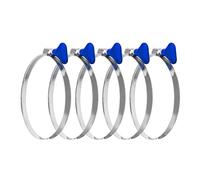 POWERTEC 70120 - Abrazaderas de manguera para colector de polvo de acero inoxidable de 10,16 cm, 5 unidades