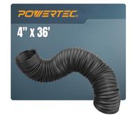 POWERTEC 70128 Manguera flexible de recogida de polvo de 4 pulgadas, 4 pulgadas