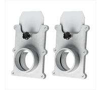 POWERTEC 70134-P2 - Puerta de aluminio para colector de polvo, accesorios de recogida de polvo, 2 unidades