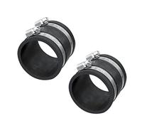 POWERTEC 70148-P2 - Manguito flexible de control de polvo de 2-1/2 pulgadas con abrazaderas de manguera de acero, conector de manguito de goma para accesorios de recogida de polvo de carpintería,