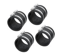 POWERTEC 70148-P4 - Abrazaderas de acero flexibles de control de 2-1/2 pulgadas, conector de manguera de goma para accesorios de colección de carpintería, accesorios y maquinaria para colector de