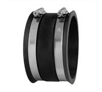 POWERTEC 70149 Puño flexible de control de polvo con abrazaderas de acero, 4 pulgadas, color plateado