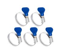 POWERTEC 70247 Abrazadera de manguera de llave de 1-1/2 pulgadas | Abrazaderas de manguera de colector de polvo de acero inoxidable de 1.5 pulgadas, paquete de 5