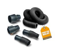 POWERTEC 70355 Kit de manguera de recogida de polvo | Manguera de 10 pies con 1 conector rápido de 2-1/4 pulgadas a 2-1/2 pulgadas de diámetro exterior y 2 accesorios para herramientas eléctricas de