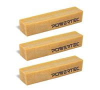 POWERTEC 71002-P3V - Barra de limpieza abrasiva para bandas de lijado y discos | Borrador de goma natural - Herramientas de taller de carpintería para la perfección de lijado, paquete de 3