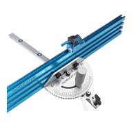 POWERTEC 71391 Sistema de medición de inglete de precisión para sierra de mesa, 24 x 3 pulgadas, valla de múltiples pistas con 27 topes de ángulo