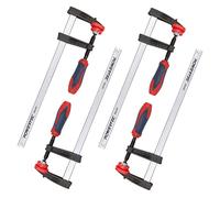 POWERTEC 71592-P2 Abrazadera F de 10 pulgadas, abrazaderas de barra resistentes estilo F para carpintería, capacidad de 330 libras cada una, 4 unidades