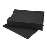 POWERTEC 71603V Inserto de espuma precortada, para Bosch L-Boxx-2, material de incrustación personalizable, sistema de transporte móvil Click and Go