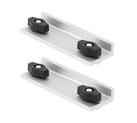 POWERTEC 71696 Kit universal de parada larga de 4-59/64 pulgadas, bloque de tope de pista en T para carpintería, lijado y enrutamiento, 2 unidades