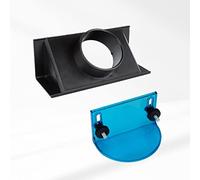 POWERTEC 71733 Kit de protección de brocas de enrutador de tamaño completo con puerto de polvo de mesa de enrutador | Adaptador de recogida de polvo de 2.5 x 6.5 pulgadas
