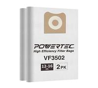 POWERTEC 75002 Dry Wet Vac Bolsa de filtro de alta eficiencia para Ridgid VF3502-2 unidades, ajuste