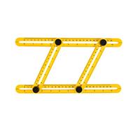 POWERTEC 80002 Herramienta de plantilla de ángulo universal - Herramienta de plantilla optimizada - Regla multiángulo de plástico fácil de usar - El mejor regalo para carpintería - Ultra precisa -