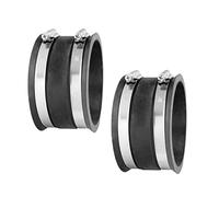 POWERTEC Abrazaderas de acero flexible de control 70149-P2 de 4 pulgadas, conector de manguera de goma para accesorios de colección de carpintería, accesorios y maquinaria para colector de polvo,