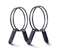 POWERTEC Abrazaderas de manguera de doble bucle de 5 pulgadas para manguera de recogida de polvo y manguera de ventilación de secadora, abrazaderas de resorte de liberación rápida para colector de