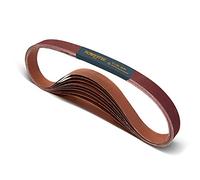 POWERTEC Bandas de lijado de 25 x 762 mm | Correa de lijado de óxido de aluminio de grano 320 de 1 x 30 pulgadas | Papel de lija premium - Paquete de 10