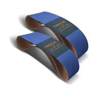 POWERTEC Correas de lijado de circonia de 6 x 48 pulgadas, correa de lijado de banda de grano 120 para lijadora de banco, lijadora de banda y disco, carpintería, molienda de metal, 6 unidades (464812Z