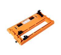 POWERTEC Placa universal para sierra circular compatible con la mayoría de rieles guía de sierra de pista y abrazaderas de borde recto, sistema de montaje sin herramientas, valla ajustable para cortes
