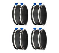 PowerTec w 70281-P4 - Abrazaderas de llave ajustables flexibles de control de 6 pulgadas, conector de manguito de goma para accesorios de colección de carpintería, accesorios y maquinaria de colector