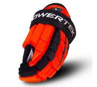 POWERTEK V5.0 Black/Orange Youth Guantes de hockey 8″
