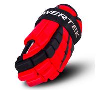 POWERTEK V5.0 Black/Red Youth Guantes de hockey 8″