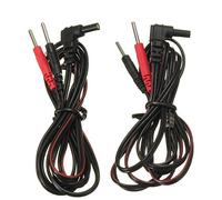 POWERTOOL - Cables de electrodo (2 unidades, conector estándar de 2,35 mm, conexión de pin de 2,0 mm, para decenas EMS (120 cm)