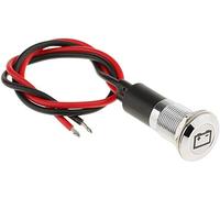 POWERTOOL Indicador de luz de advertencia para automóvil, 1 indicador de advertencia LED de 12 V para automóvil,lámpara de piloto, bombillas de tablero/color del cuerpo, aceite de motor negro (rojo)