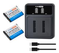 PowerTrust 2 baterías EN-EL19 y cargador dual LED para Nikon Coolpix S33 W150 A100 S2700 S2800 S3300 S3600 S3700 S4200 S4300 S4400 S6400 S6600 S6800 S6800 S690. 32 ES