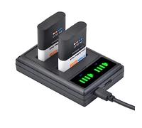PowerTrust 2 baterías EN-EL23 de 1850 mAh y cargador para cámara Nikon Coolpix B700, P600, P610, P610s, P900, P900s, S810c