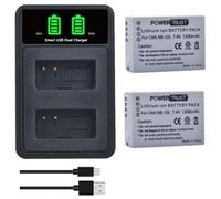 PowerTrust 2 baterías NB-10L con cargador tipo c para Canon PowerShot G3 X, G16, G1 X, G15, SX40 HS, SX50 HS, SX60 HS