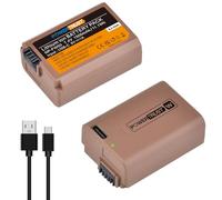 PowerTrust 2 baterías NP-FW50 con puerto de carga rápida USB-C para cámaras Sony ZV-E10 a6000 a6300 a6400 a6500 a5000 A7 A7R A7RII A7II A7SII A7S RX10