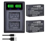 PowerTrust 2 baterías y cargador DMW-BMB9E DMW-BMB9 para Panasonic Lumix DCM-FZ82 DC-FZ83 DMC-FZ100 DMC-FZ45 DMC-FZ150 DMC-FZ72 DMC-FZ62 FZ48