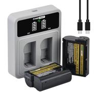 PowerTrust 2 pilas EN-EL15C de 2600 mAh con cargador rápido Dual USB-C de 20 W para Nikon EN-EL15,Z5,Z6,Z6 ii,Z6 iii,Z7,Z7ii,Z8,ZF,D600,D610,D800,D810,D850