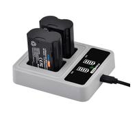 PowerTrust 2 pilas NP-W235 con cargador rápido dual USB-C de 20 W para Fujifilm X-T4, X-T5, X-H2S, X-H2, X-S20, GFX 100S, GFX50S II, VG-XT4