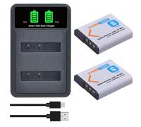 PowerTrust NP-BG1 NP-FG1 - Batería con cargador para Sony Cyber-Shot DSC-W120, DSC-W100, DSC-H7, DSC-H9, DSC-W220, DSC-H55, DSC-W30, DSC-W300, DSC-W55, DSC-W50