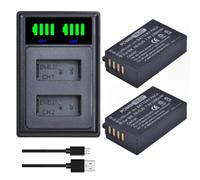 PowerTrust Paquete de 2 baterías EN-EL20 EN-EL20a y cargador dual LED para Nikon P1000, Coolpix P950, 1 J3, J1, 1 j1, 1 J2, 1 AW1, 1 V3, cámara Coolpix A