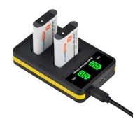 PowerTrust Paquete de 2 baterías NP-BX1 BX1 BX1 + cargador LCD dual USB para Sony DSC-RX100 RX100 II RX100M II DSC-WX500 HX300 WX300 HX400V WX300 WX350 HDR AS100V AS200V AS15 AS30