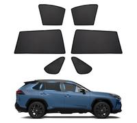 Powerty Custom Fit for Side Window Shade Toyota RAV4 2019-2024 2025-6 Pack 100% Light Block Car Priavcy Curtains Shades for Baby, Camping, Napping, Sleeping